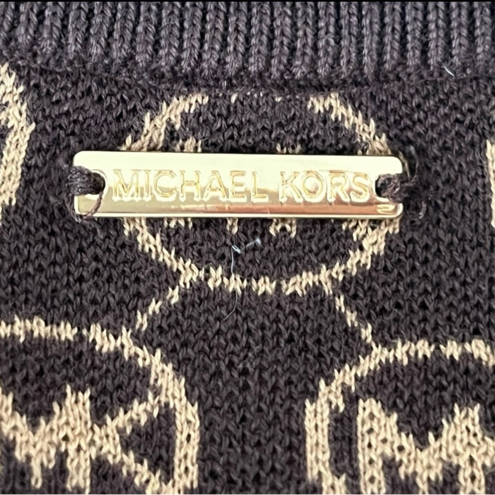 MICHAEL KORS chocolate and tan sweater, size Small. New, never been worn. - Picture 5 of 5